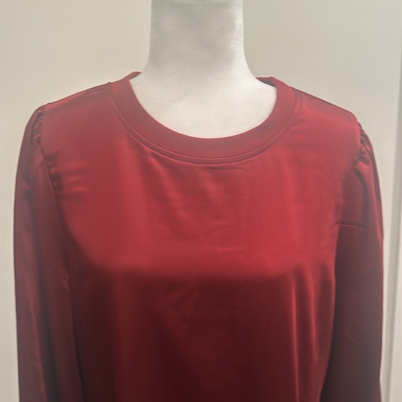 NWT S’Edge Red Satin Shift Dress Sz M - Picture 3 of 10